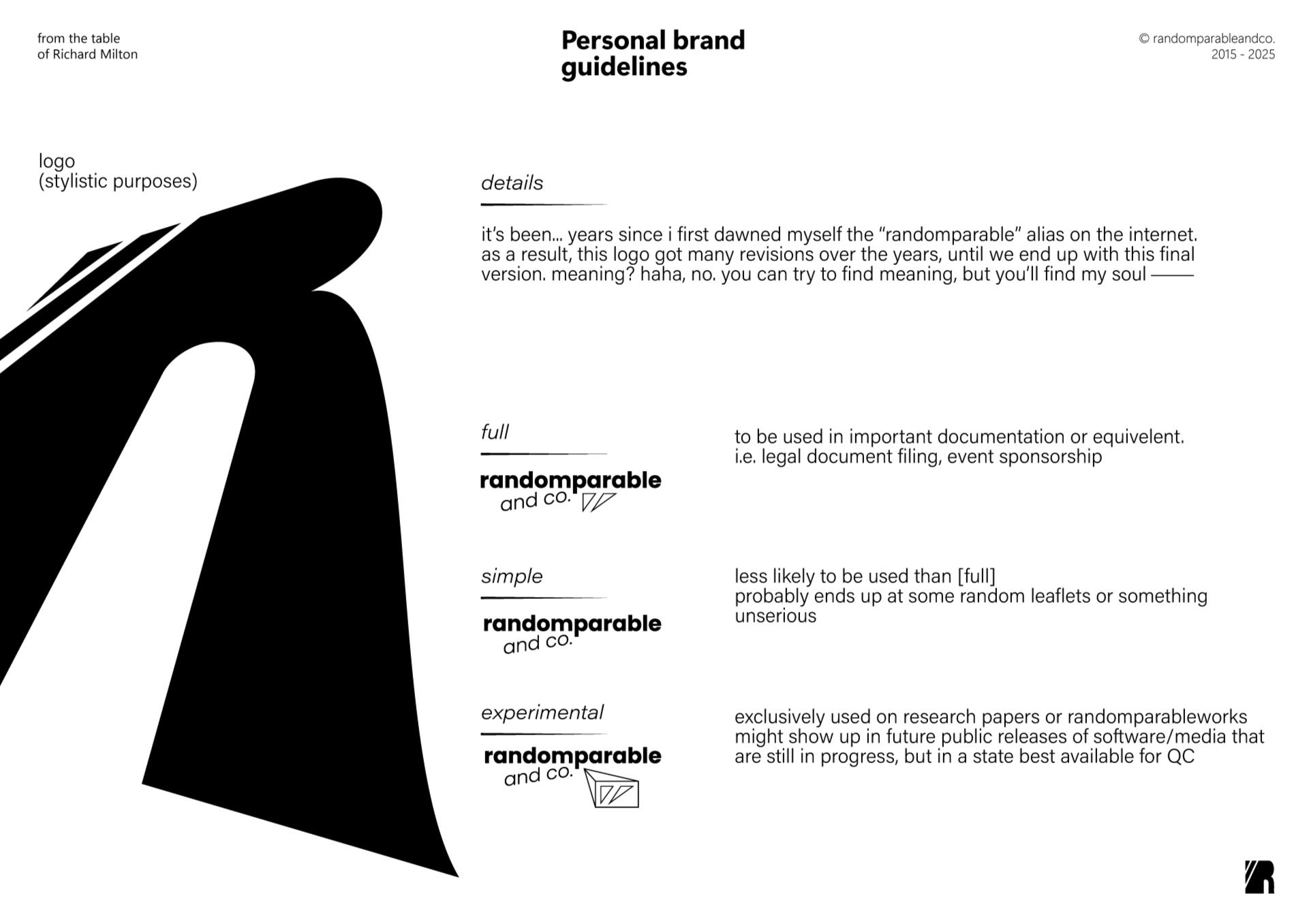 RandomParable and Co. brand guidelines